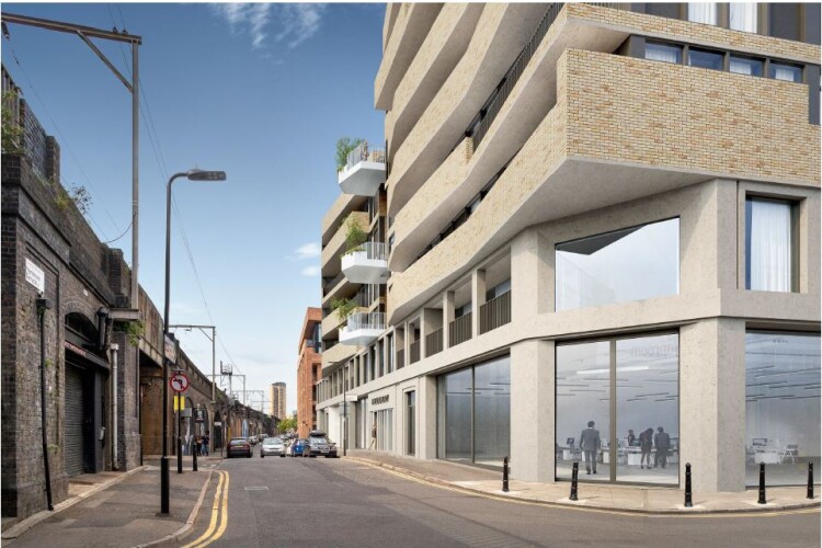 CGI of the frontage onto Mentmore Terrace