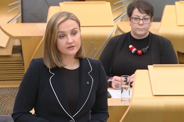 Energy secretary M&agrave;iri McAllan tells the Scottish parliament that the plans have changed
