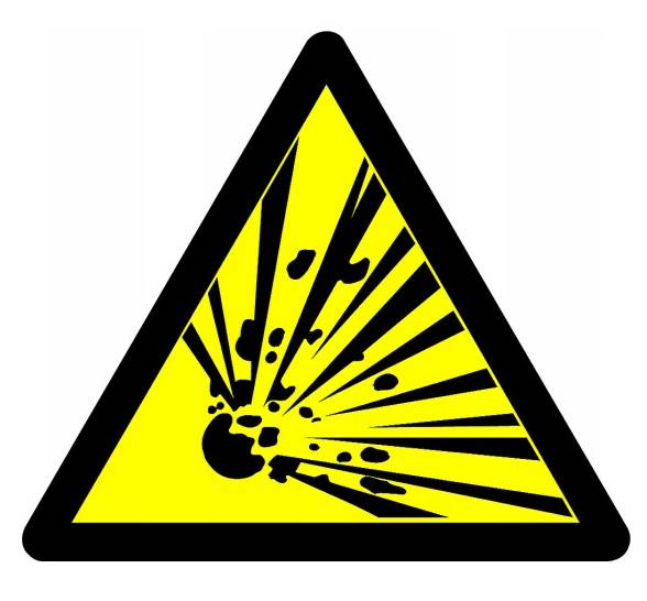 No Explosives Sign