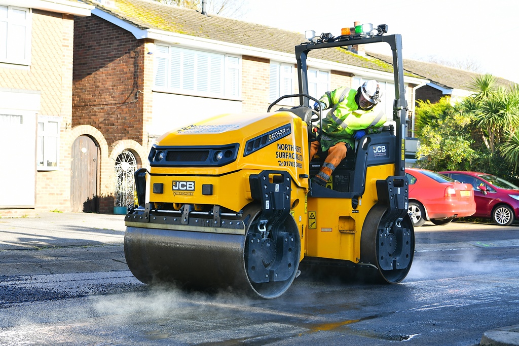 Highways specialist puts new roller to work