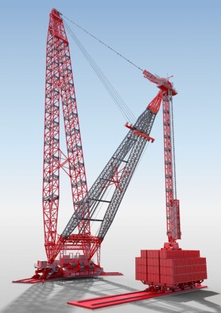 CGI of the assembled crane