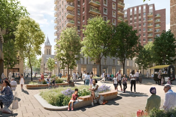 The Teviot Estate redevelopment masterplan is by architects BPTW