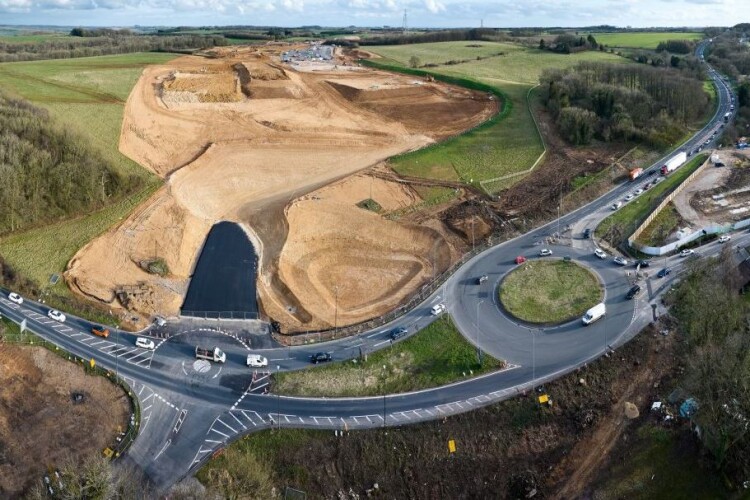 Biochar will be used as a filter for water runoff on the new section of the A417 that Kier is building in Gloucestershire
