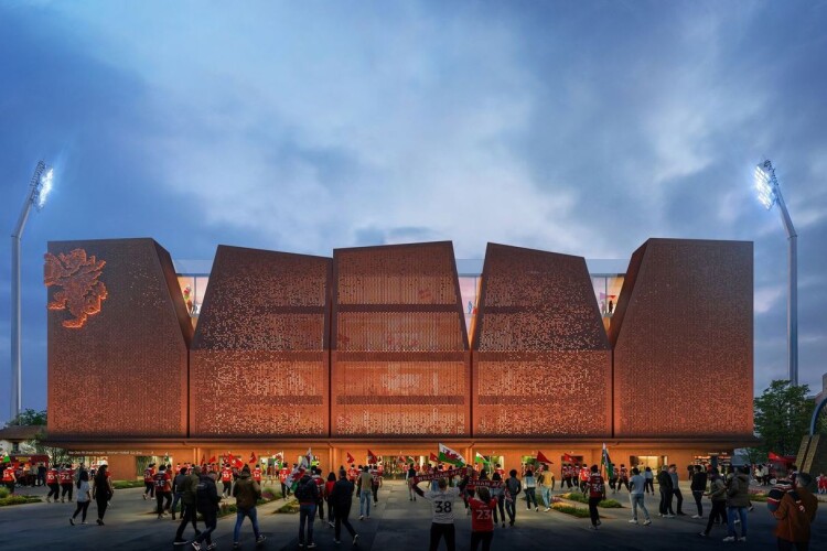 The external brick facade pays homage to Wrexham's "Terracottapolis" nickname