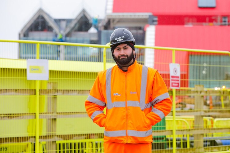 Careys apprentice engineer Shadid works on infrastructure for Oxford North’s public realm