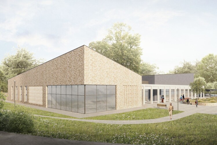 CGI of the new Ballycastle leisure centre, designed by Hall Black Douglas, to be built by Graham 