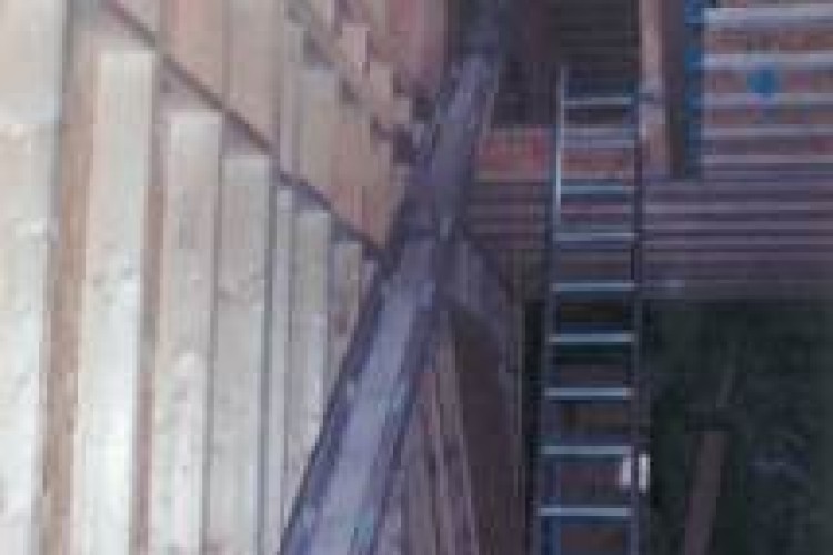 The ladder from which the student fell