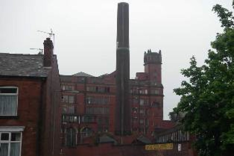 The Swan Lane Mills chimney