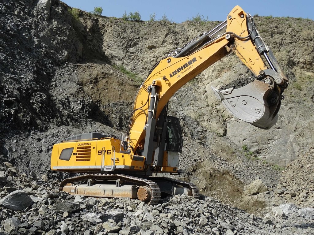 Liebherr Excavators Working Romanian Quarries