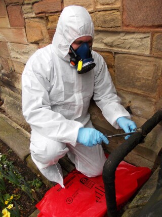 An asbestos survey in action