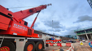 Lifting operations were carried out under Network Rail’s stringent ‘all line running’ working conditions