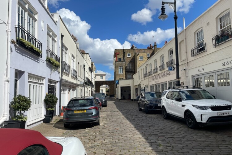 Belgravia Garage has now moved at Eaton Mews West is to be redeveloped