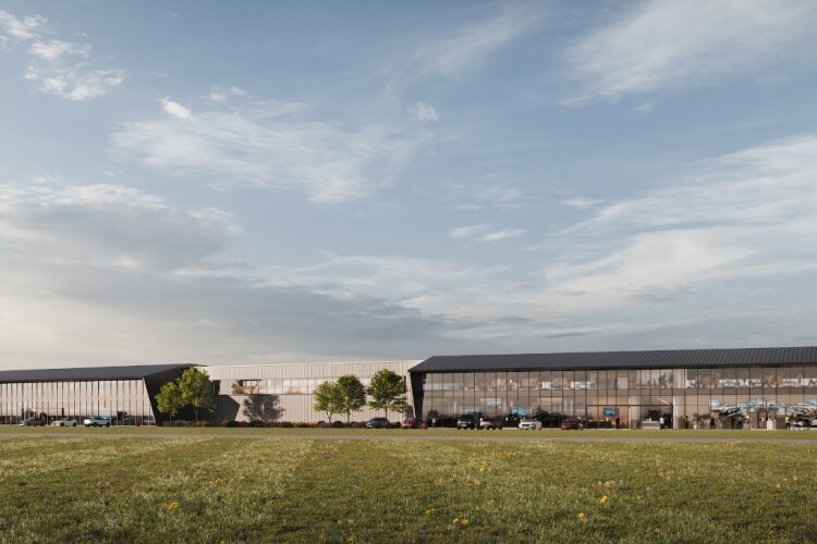 CGI of Yasa's new HQ at Bicester Motion 