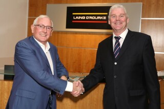 Seamus French, seen here (right) with Ray O'Rourke, was CEO-designate for 10 months last year