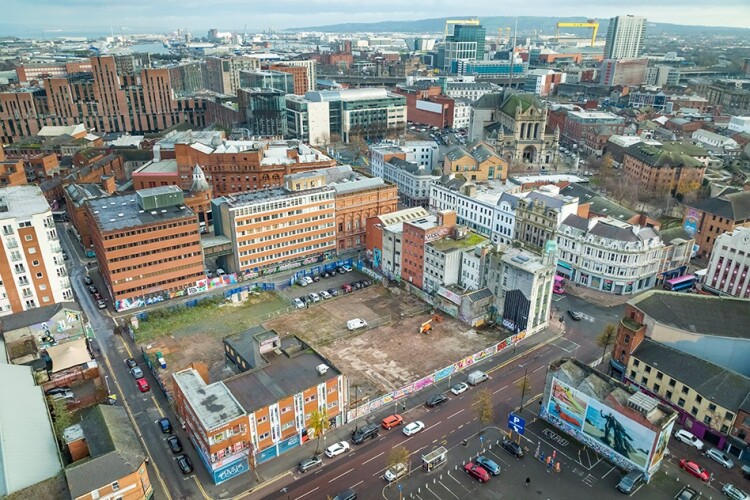 The vacant site in Belfast city centre