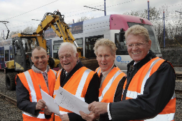 Left to right - Morgan Sindall project manager Shaun Christopher, Centro chairman Angus Adams, Morgan Sindall project director Robert Oag and Centro chief executive Geoff Inskip