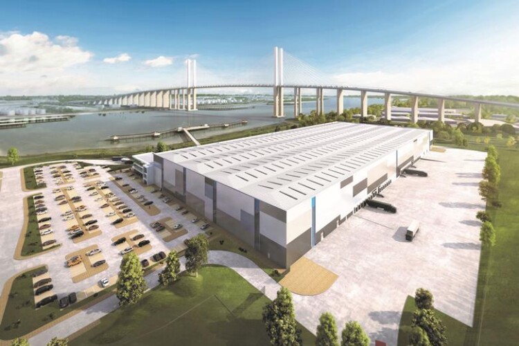 Ikea's new distribution centre near the Dartford Bridge