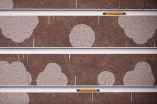 Swarms of hyperBots are sent into each bore to build the tunnel’s structural shell, deploying an additive manufacturing process, which uses the same principle as 3D printing