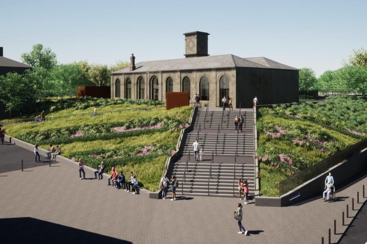 A CGI of the new rail museum development in Darlington