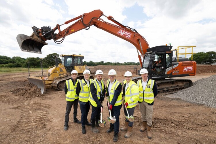 The team from GMI and Evans Property Group mark the start of the development of phase one of Fradley Link