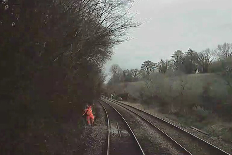 The track worker had just two seconds to get out of the way