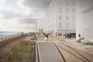 CGI of the river frontage planned for Central Docks [Photo courtesy of Peel Waters]