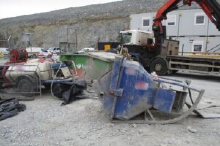 The skip on the Upper Kergord site