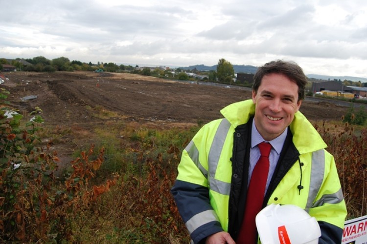 Managing director Simon Carey on the site of the new store