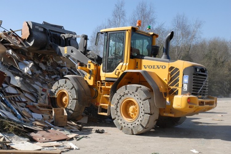 Volvo L60F at the Casbrook Park recycling station 