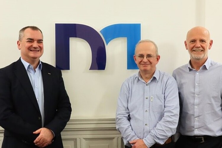 Wallace Whittle managing director Allan McGill (left) with Davie & McCulloch directors Ian Oxburgh and Keith MacDougall (right)