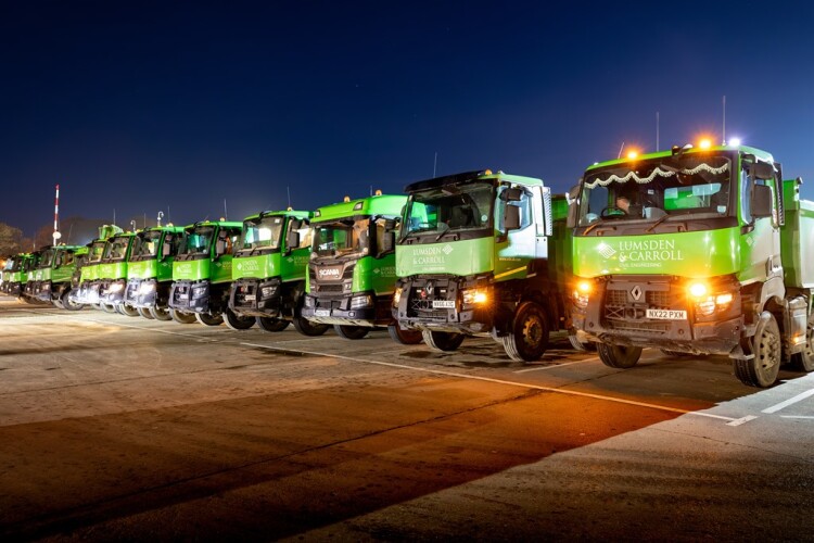 Tipper trucks of Esh Group company Lumsden & Carroll