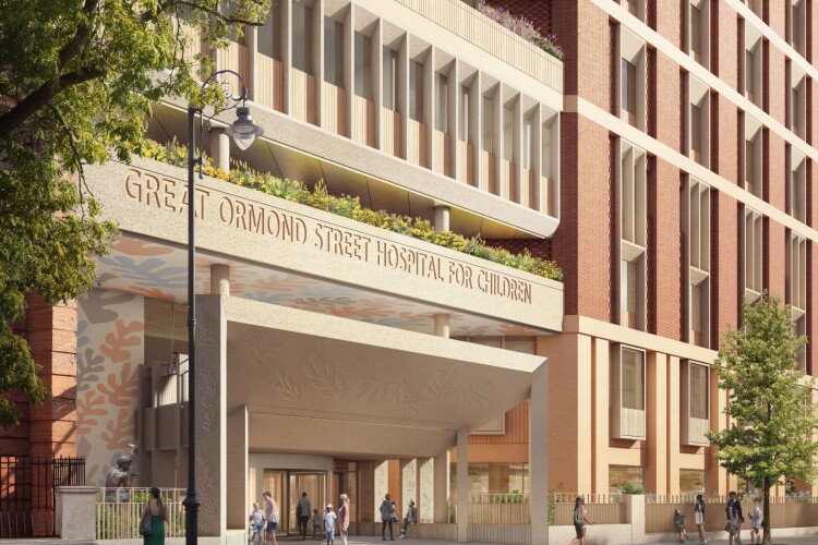 The new children's cancer centre will also include a new main entrance to the hospital