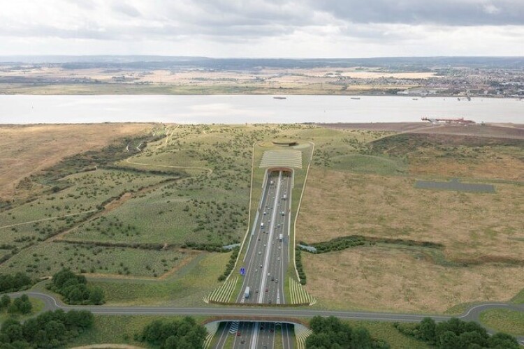 Artist's impression of the southern portal of the proposed Lower Thames Crossing