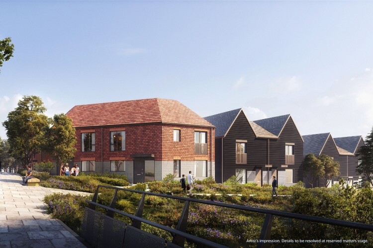 Artist's impression of phase two of Harbour Village in Northfleet