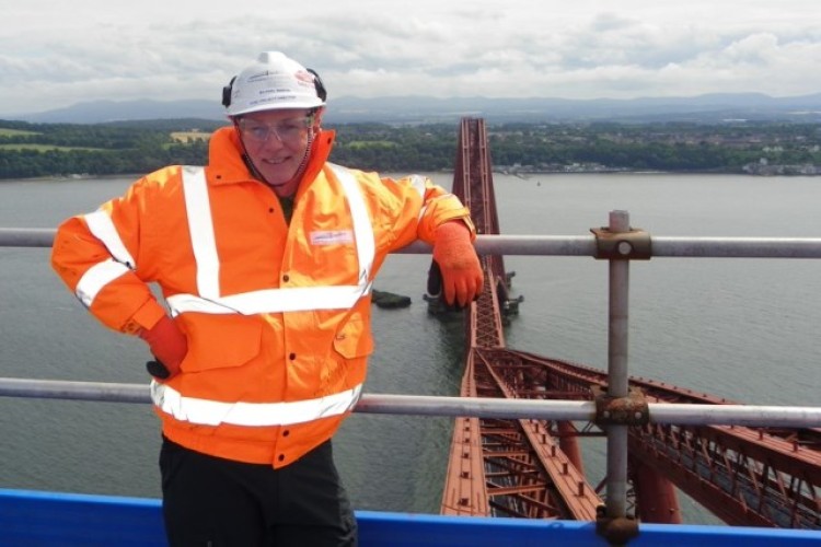Forth Crossing Bridge Constructors project director Michael Martin on site during construction of the Queensferry bridge