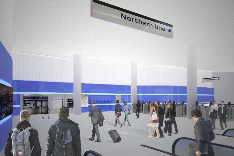 Visualisation of the Northern Line ticket hall 