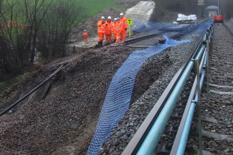 The initial landslip last month