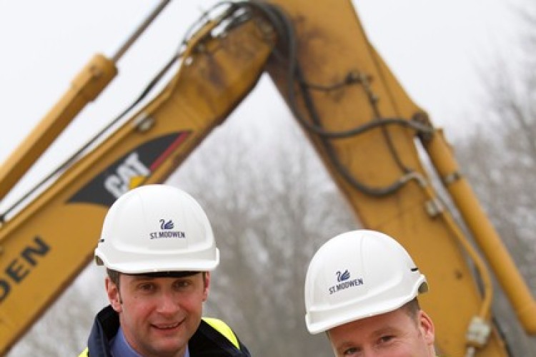 St Modwen Homes sales & marketing director Jon Hall and construction manager Simon Ganley