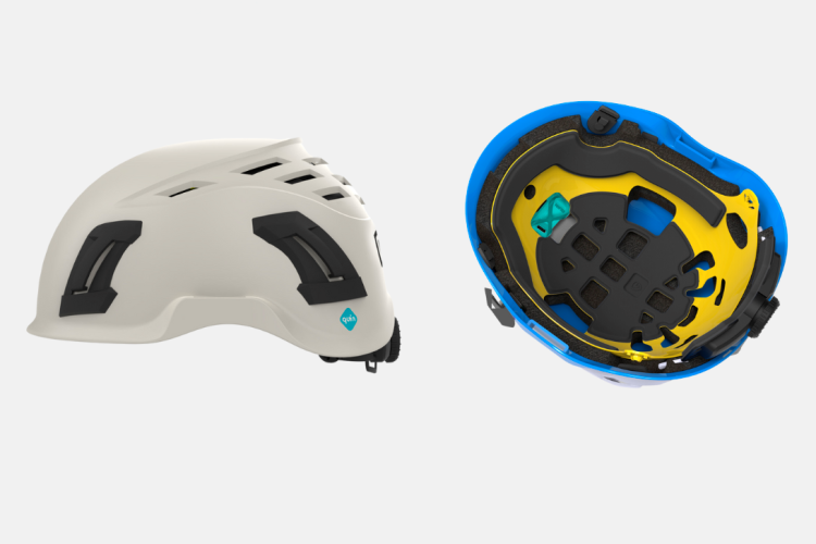 Armet PRO helmet equipped with Quin sensor technology.