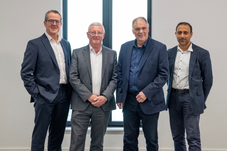 Left to right are James Alderson, David Litherland, Russell Bolton and Ilyas Patel