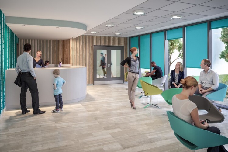 ADP Architects' image of the new building's reception area