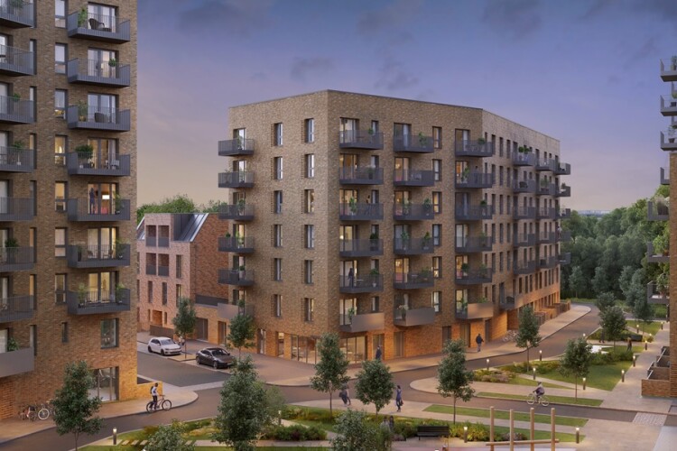 An artist&rsquo;s impression of Lampton Parkside development in Hounslow