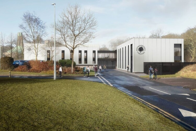 CGI of the new building planned for Hopwood Hall College in Middleton