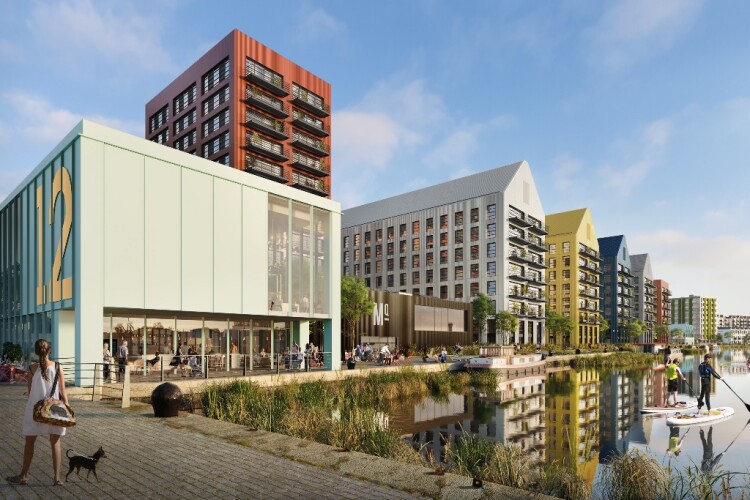 CGI of Northbank, currently known as Wirral Waters One