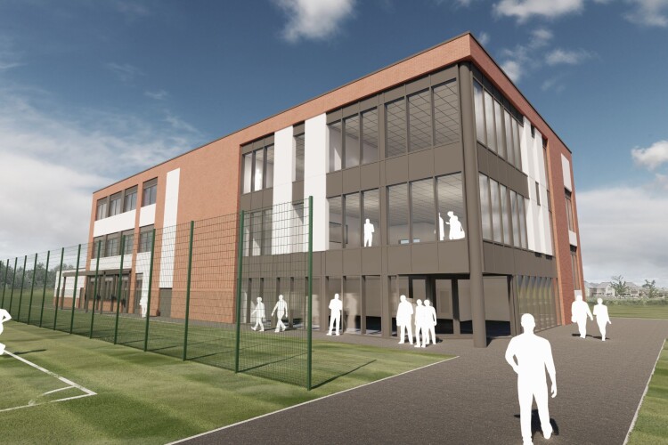 CGI of the new science block from Bond Bryan Architects
