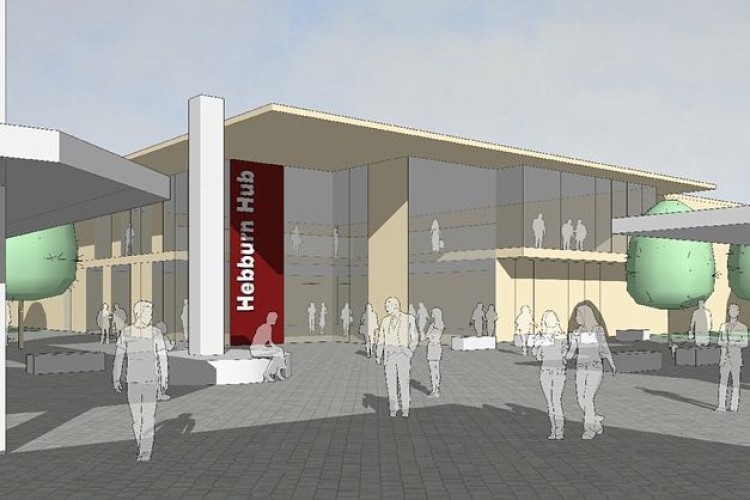Entrance to the planned community hub