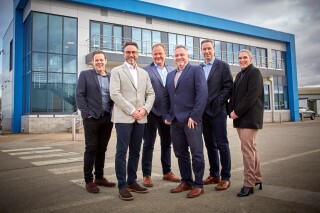 CEO Gary Parker (centre left) and managing director Chris Turner (centre right) with technical director Mike Marriott, SHEQ director Paul Tansey, operations director Jim Butler and finance director Sarah Marshall [Photo: R&R Studio]