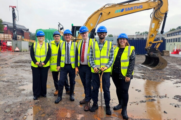 The photocall for the ground breaking ceremony