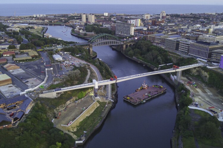 The &pound;31m footbridge is part of a wider &pound;500m Riverside Sunderland urban regeneration project,