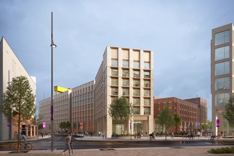 CGI of the planned Titanic Quarter Student Village